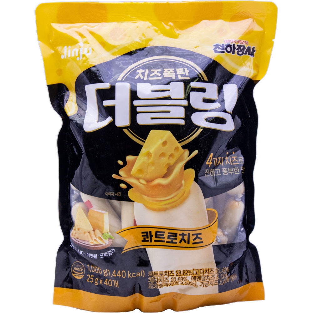 진주햄 천하장사 치즈폭탄 더블링 콰트로치즈 25g
