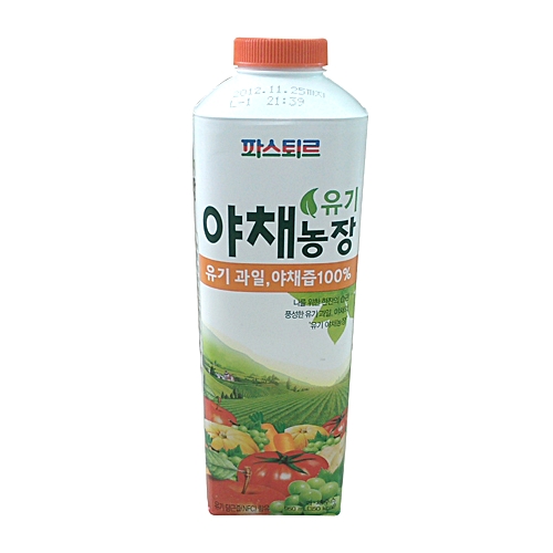 파스퇴르 유기 야채농장 유기 과일 야채즙 100% 950ml