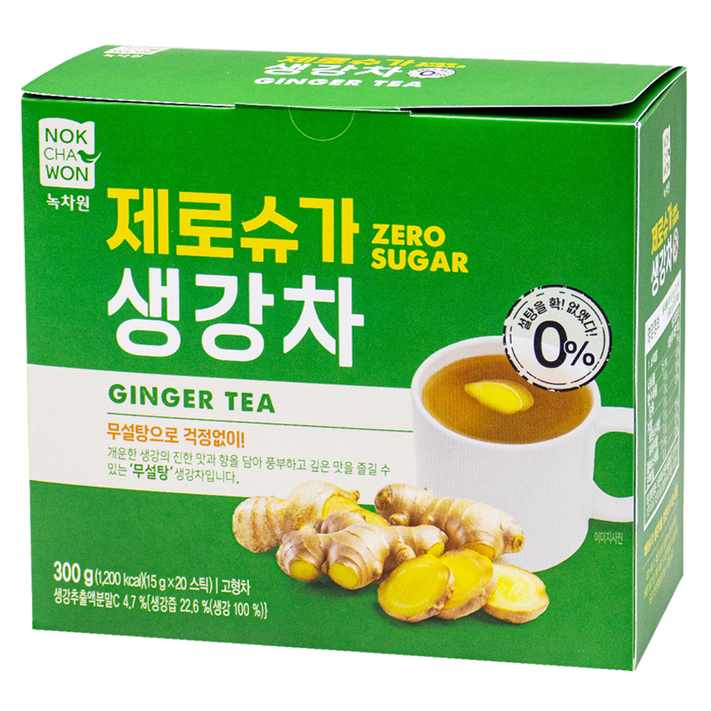 녹차원 제로슈가 생강차 15g