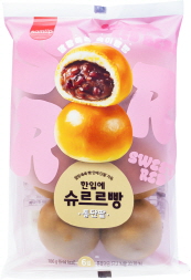 삼립 한입에 슈르르빵 통단팥 186g