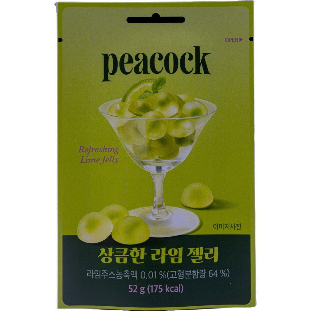 피코크 상큼한 라임 젤리 52g