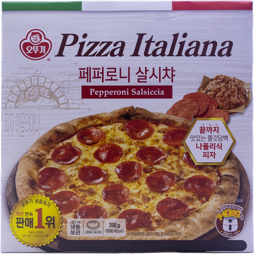 오뚜기 피자 이딸리아나 페퍼로니 살시챠 358g