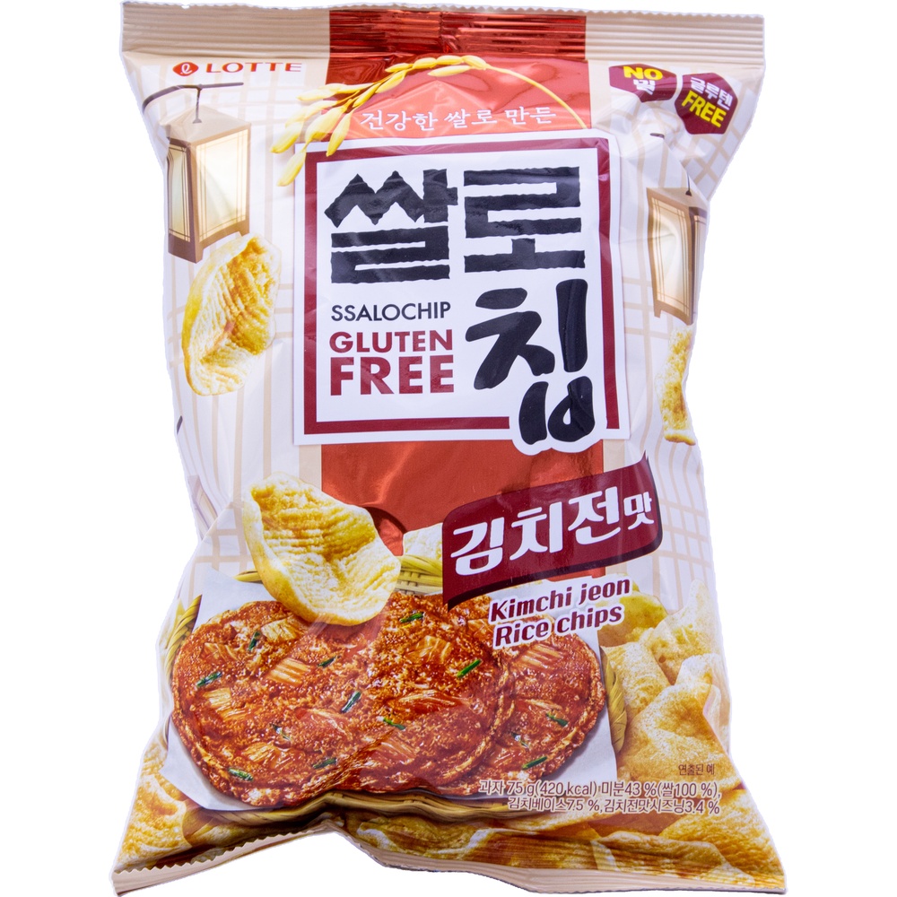 롯데 쌀로칩 김치전맛 75g