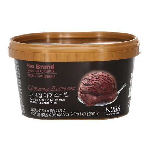 노브랜드 초코칩 아이스크림 660ml