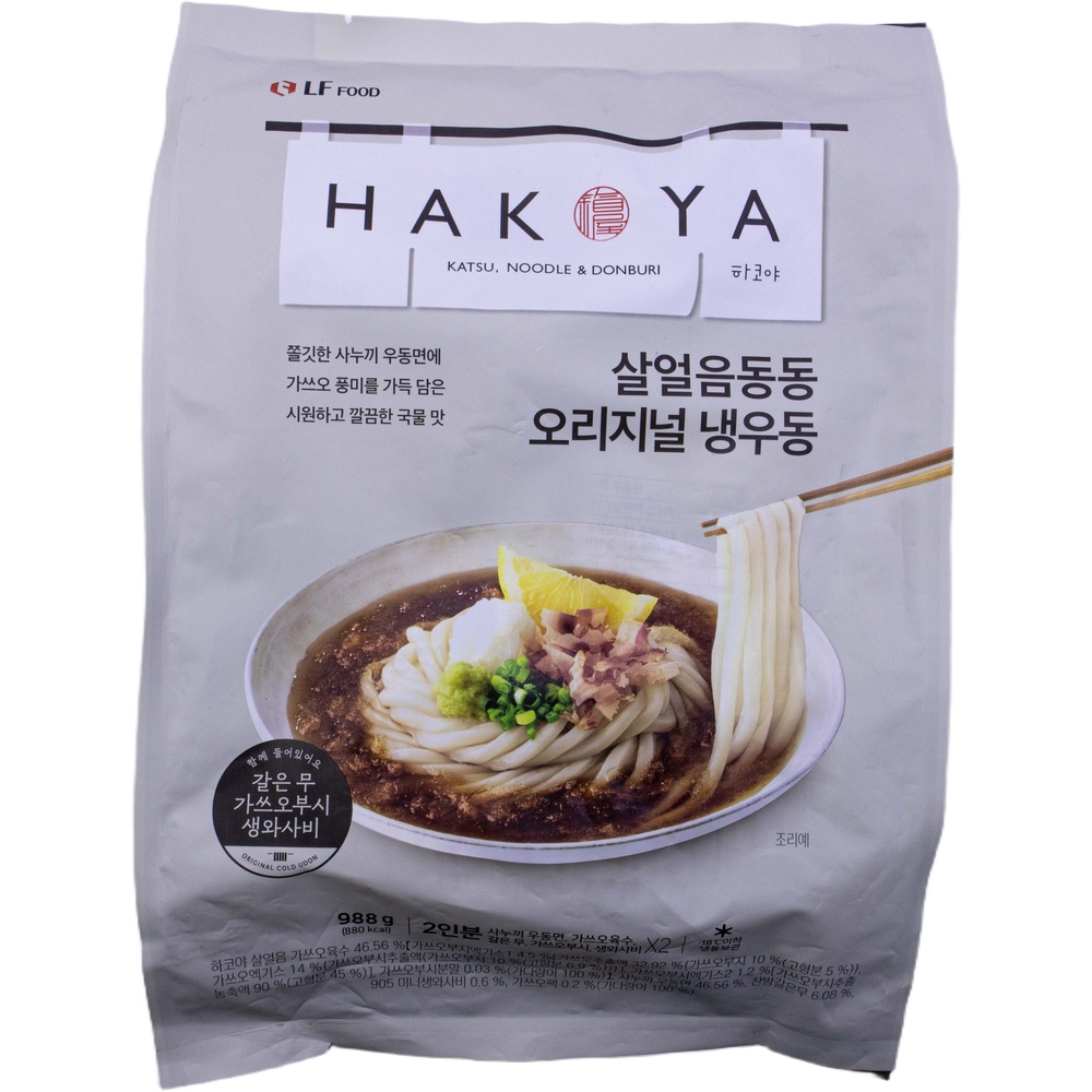 LF푸드 하코야 살얼음동동 오리지널 냉우동 494g