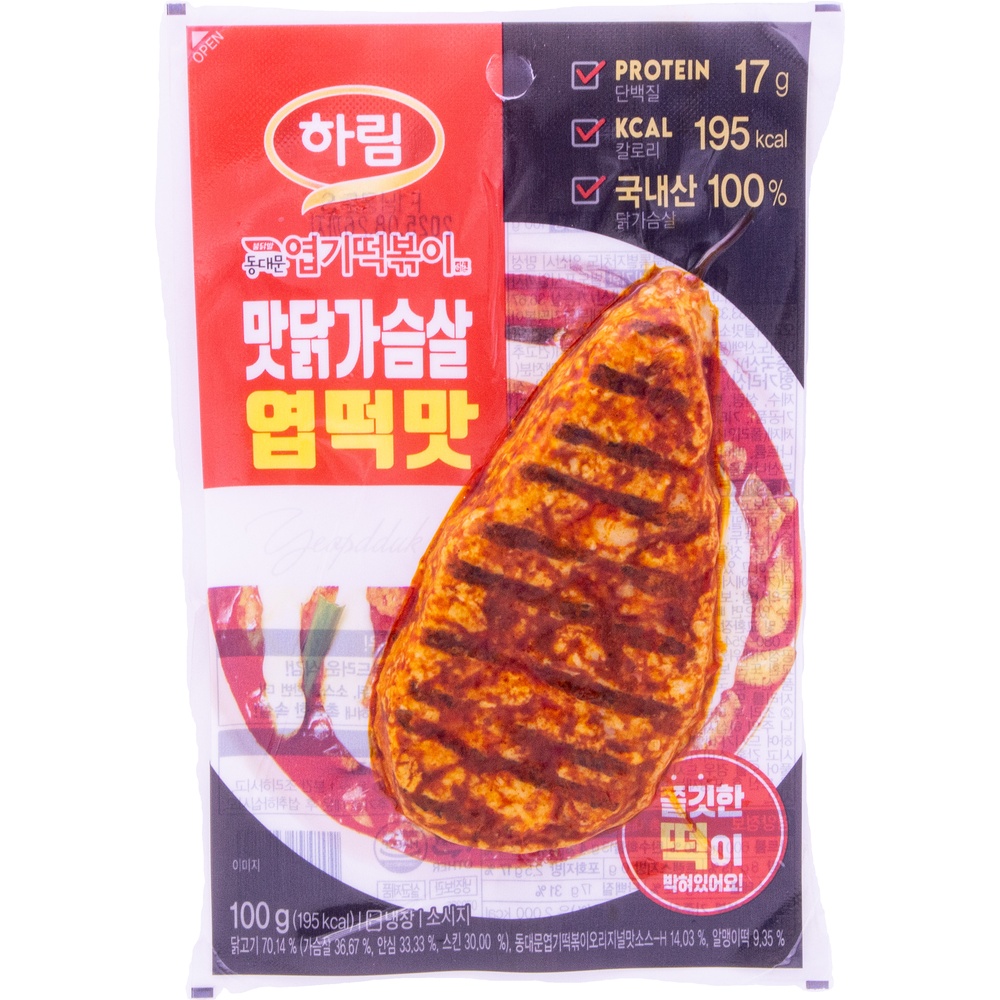 하림 동대문엽기떡볶이 맛닭가슴살 엽떡맛 100g