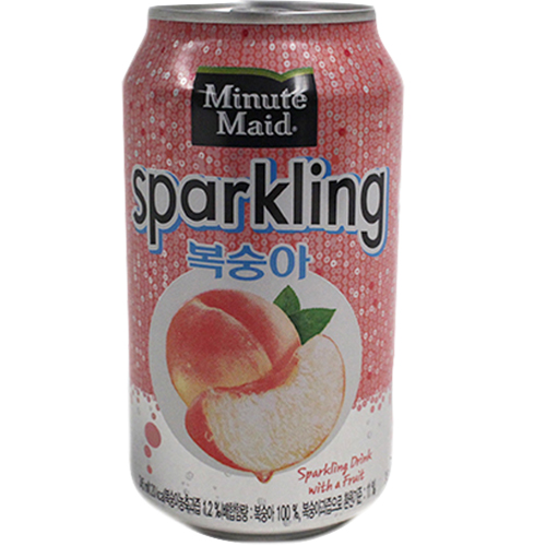 미닛메이드 스파클링 복숭아 345ml