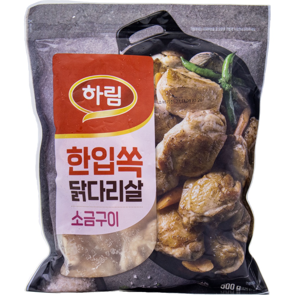 하림 IFF 한입 닭다리살 소금구이 500g