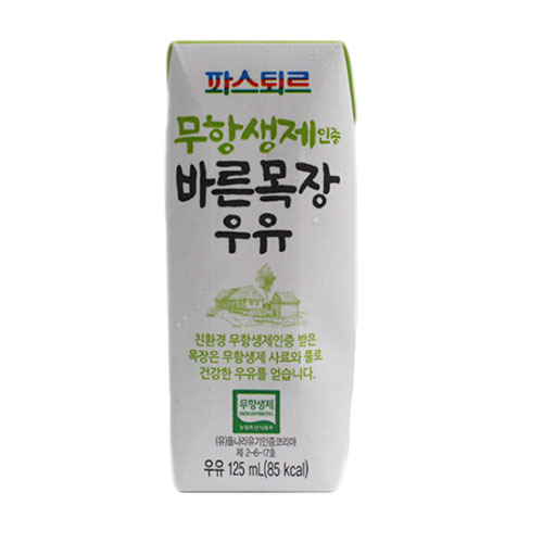 롯데푸드 파스퇴르 바른목장우유 125ml