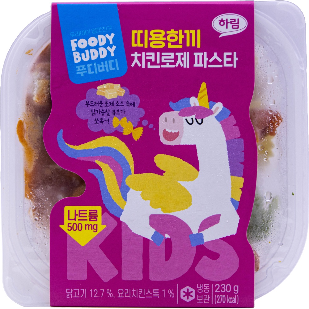 하림 푸디버디 띠용한끼 치킨로제 파스타 230g