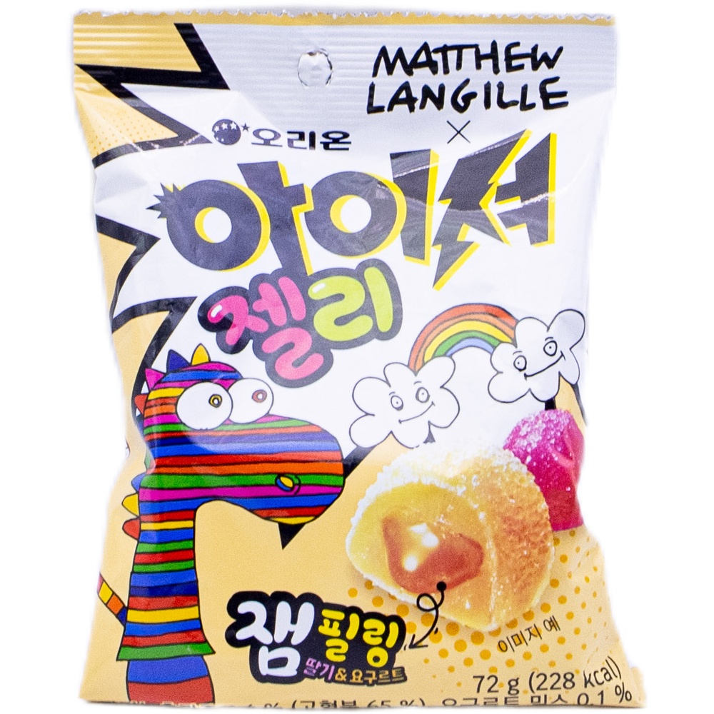 오리온 아이셔 젤리 잼필링 딸기 요구르트 72g