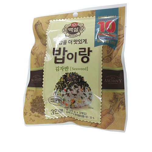 백설 밥이랑 김자반 18g
