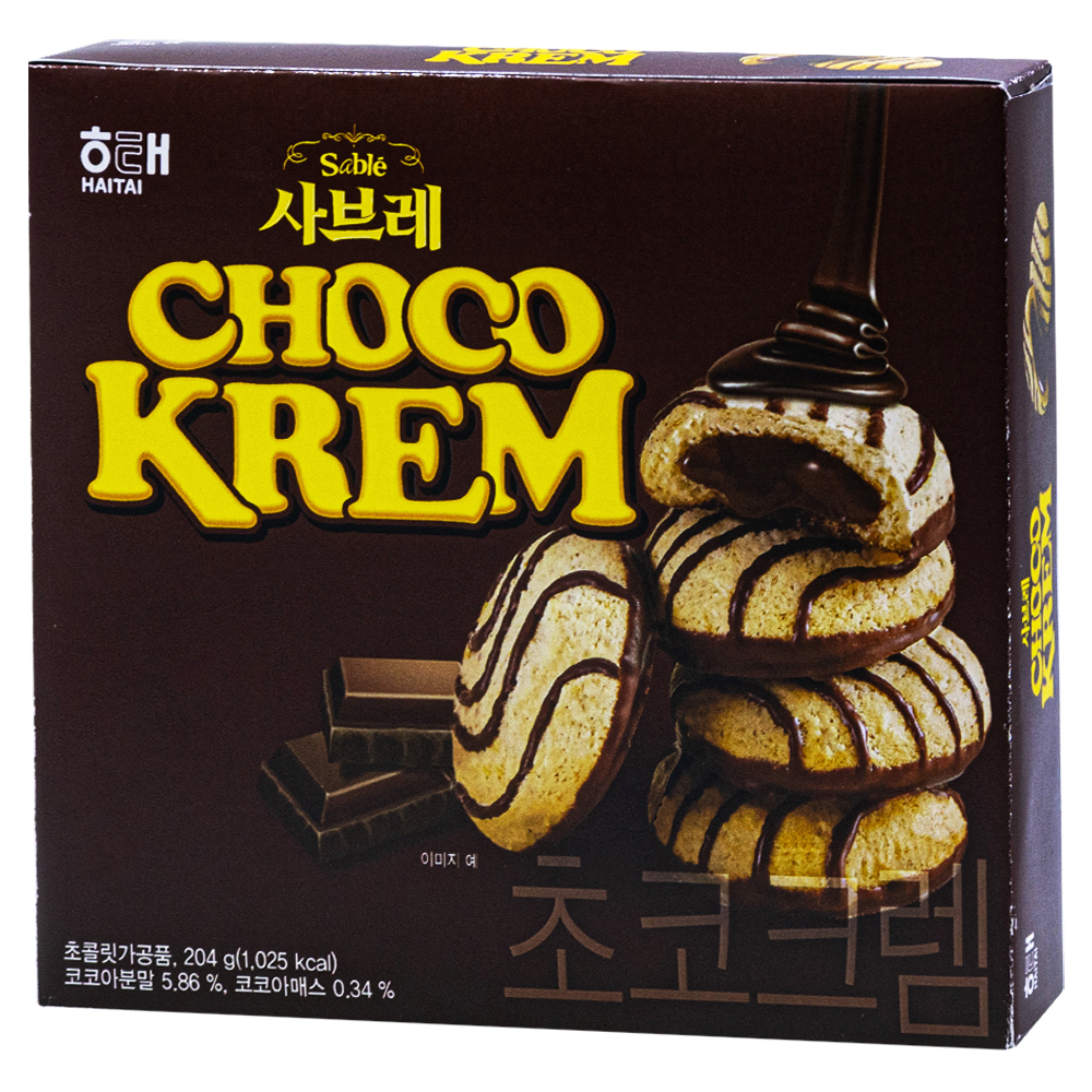 해태 사브레 초코크렘 204g