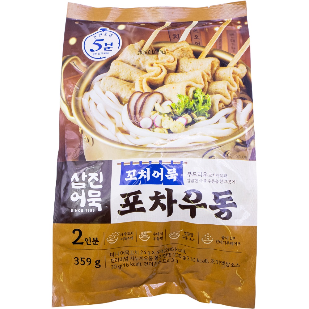 삼진어묵 꼬치어묵 포차우동 359g