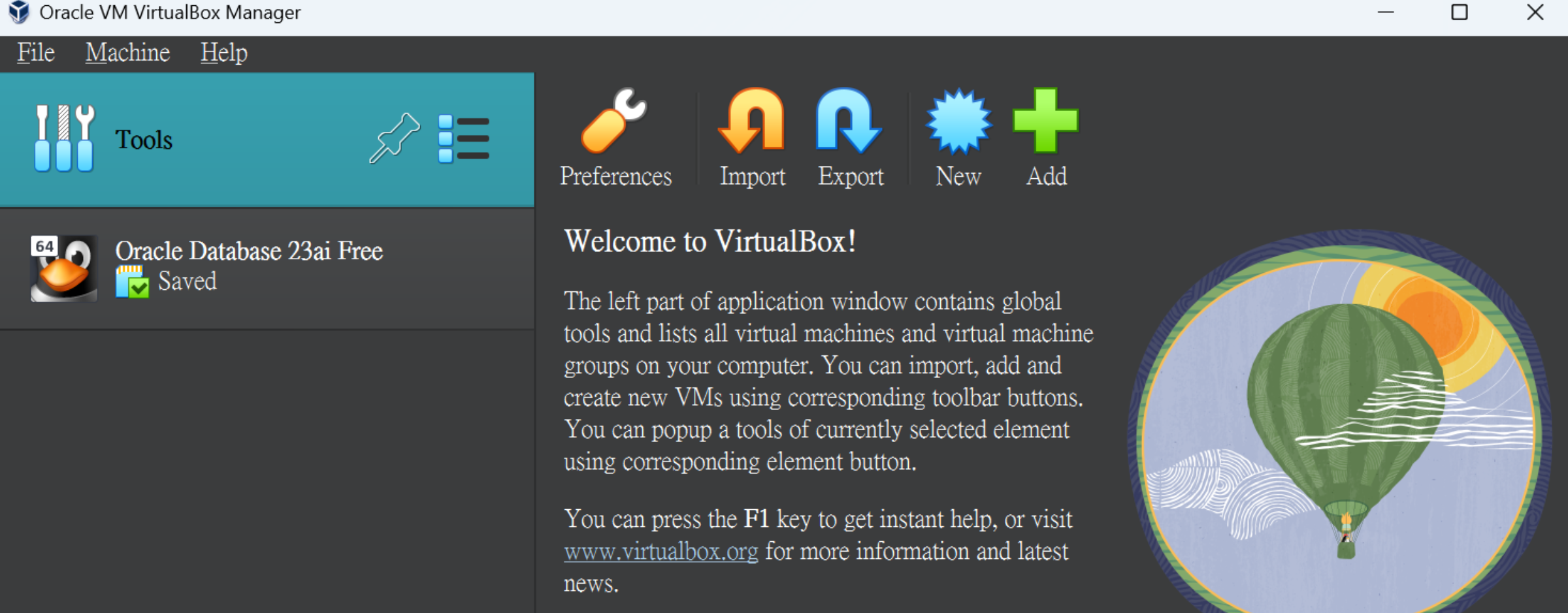 oracle-vm-db23ai-win-1
