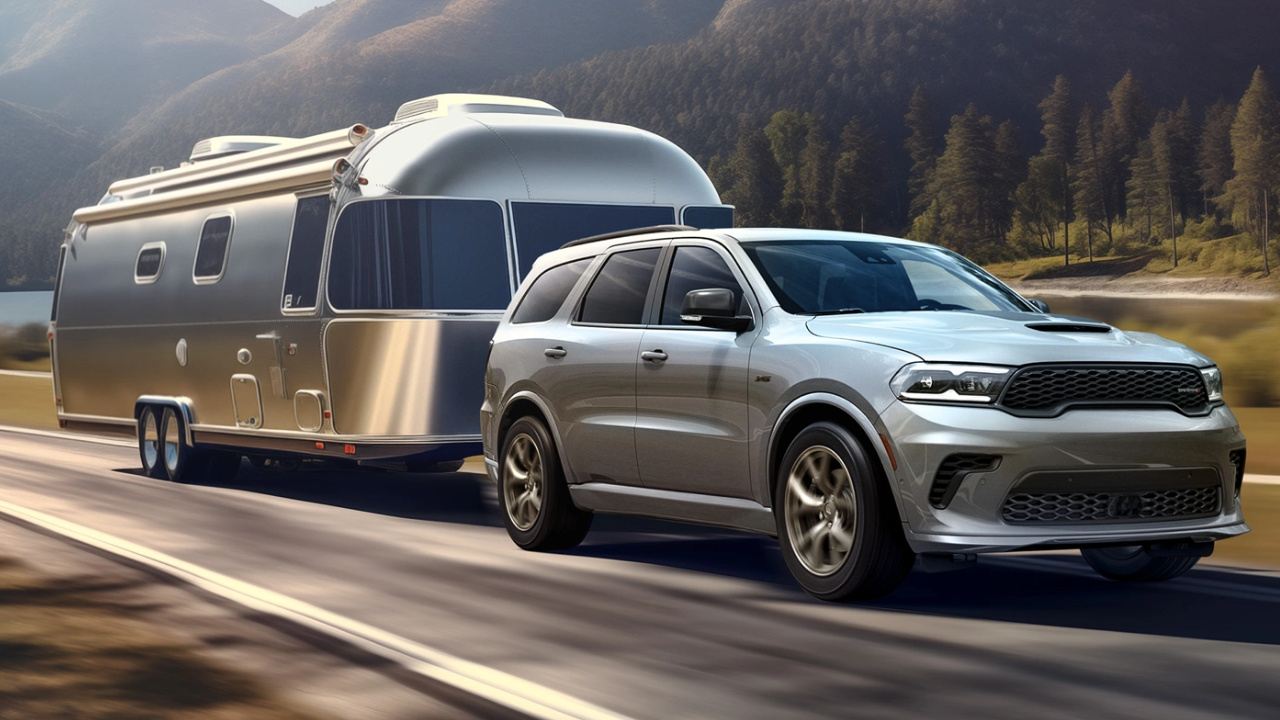 vue latérale avant d'un Dodge Durango 2025