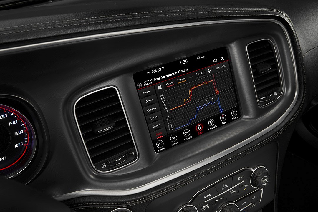 Vue intérieur d'un dodge charger 2022