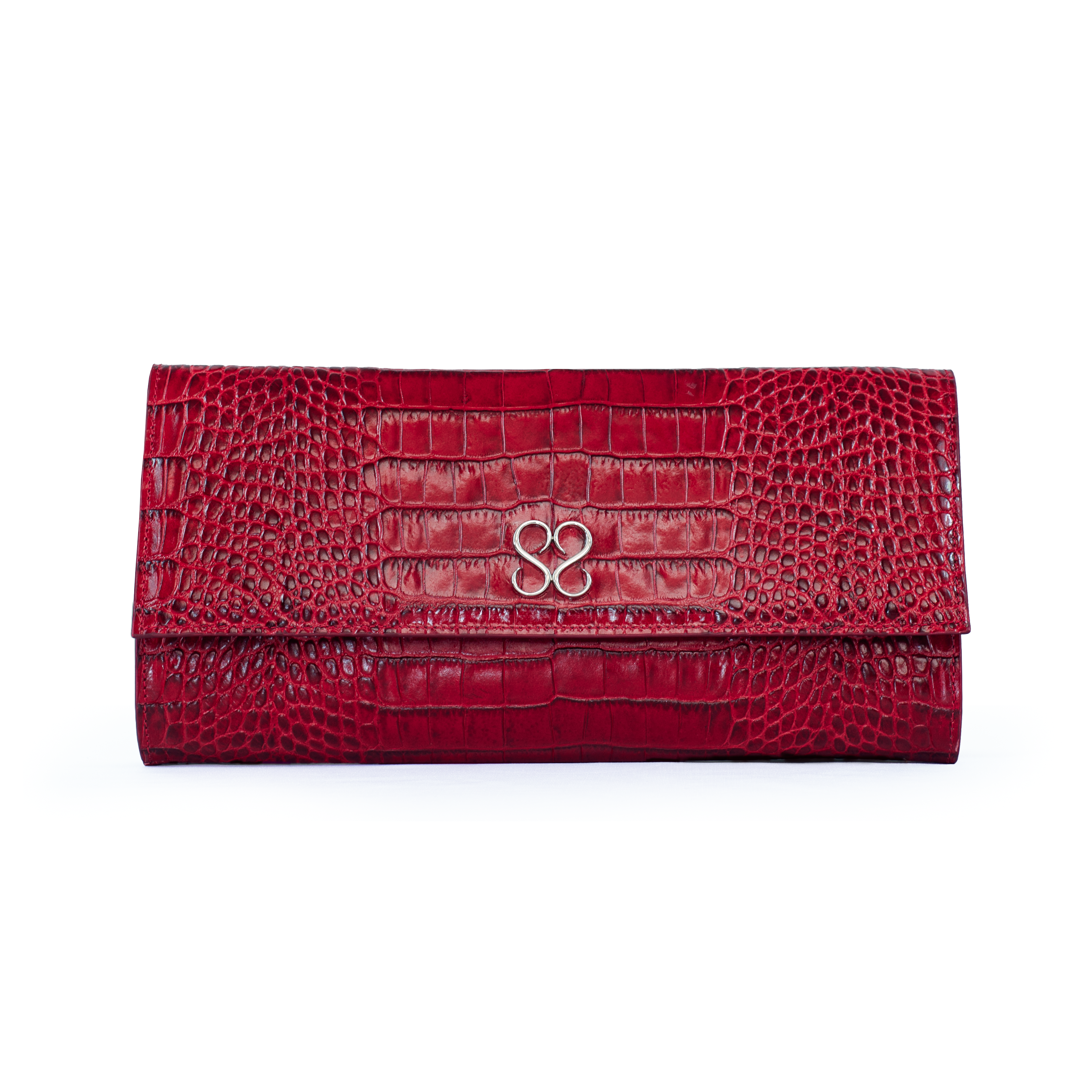 Valentina Croc Set in Barbados Cherry
