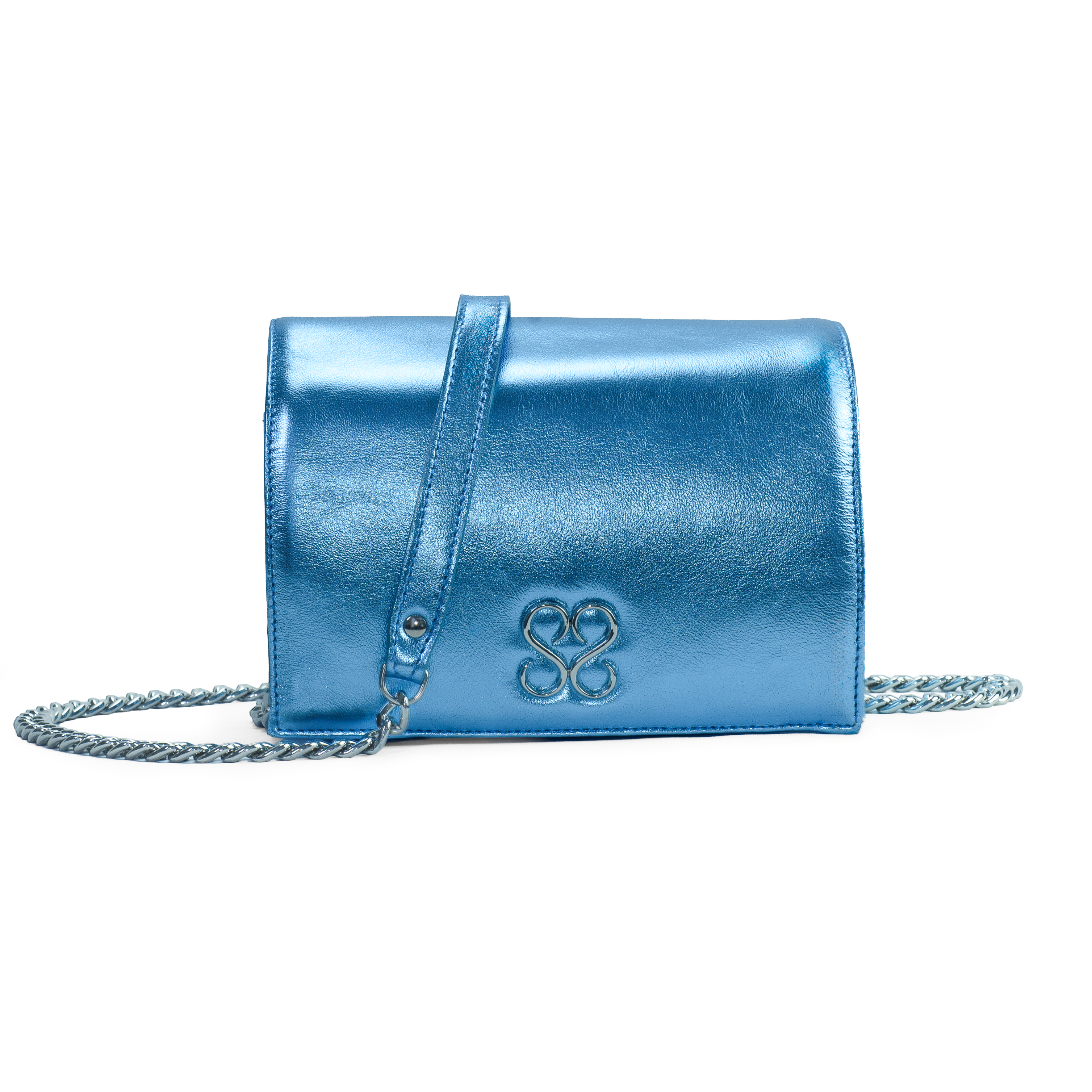 Molly Luxe Clutch in Adriatic Blue