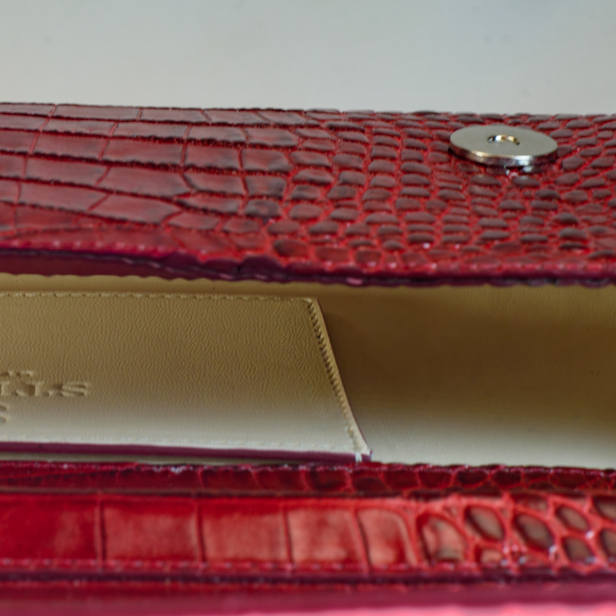Valentina Croc Set in Barbados Cherry