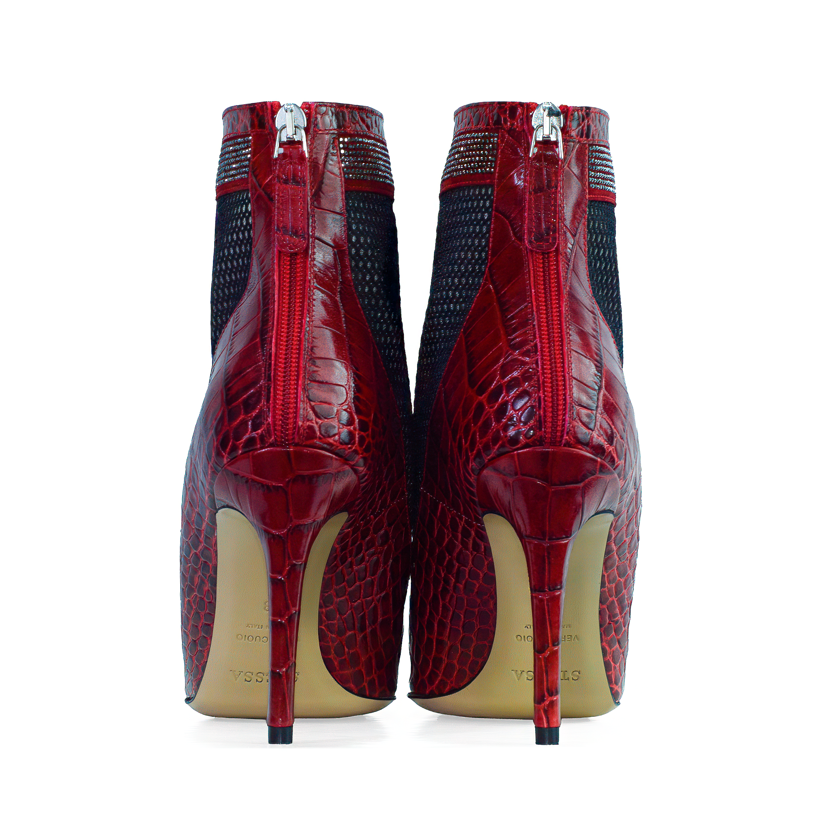 Valentina Croc Set in Barbados Cherry