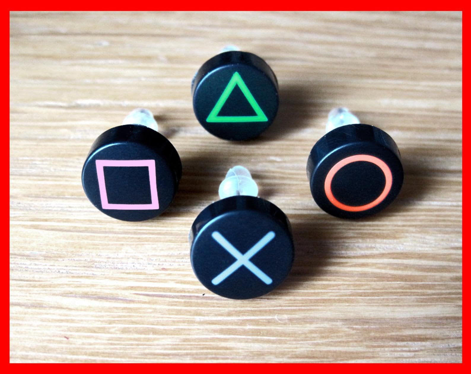 Playstation Button Earrings
