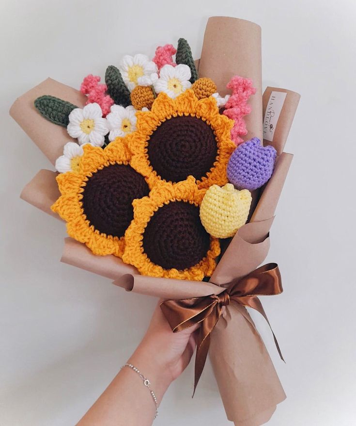 Ramos de flores a crochet