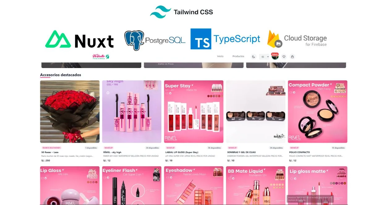 Tienda virtual de flores y belleza