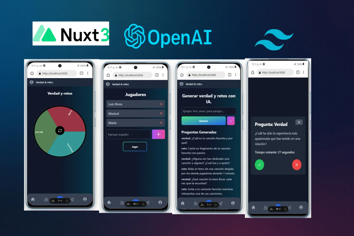 App web de verdad y retos preguntas generadas con la IA