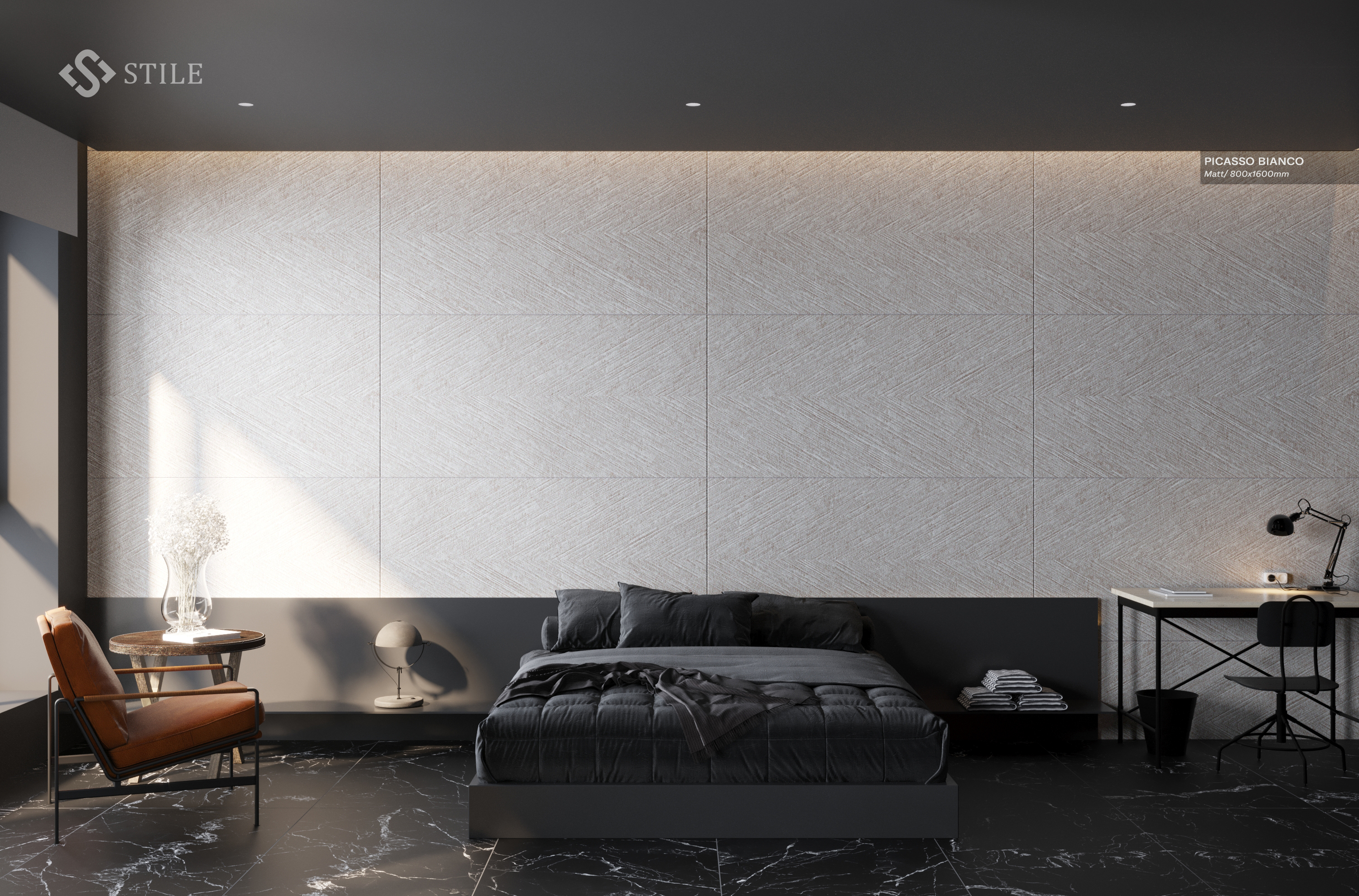 Đá nung kết chất lượng PICASSO BIANCO trong hạng ,mục ốp tường