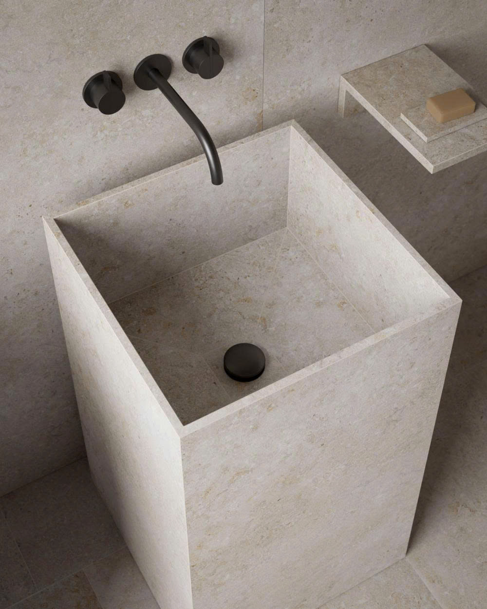 Ứng dụng gạch làm lavabo