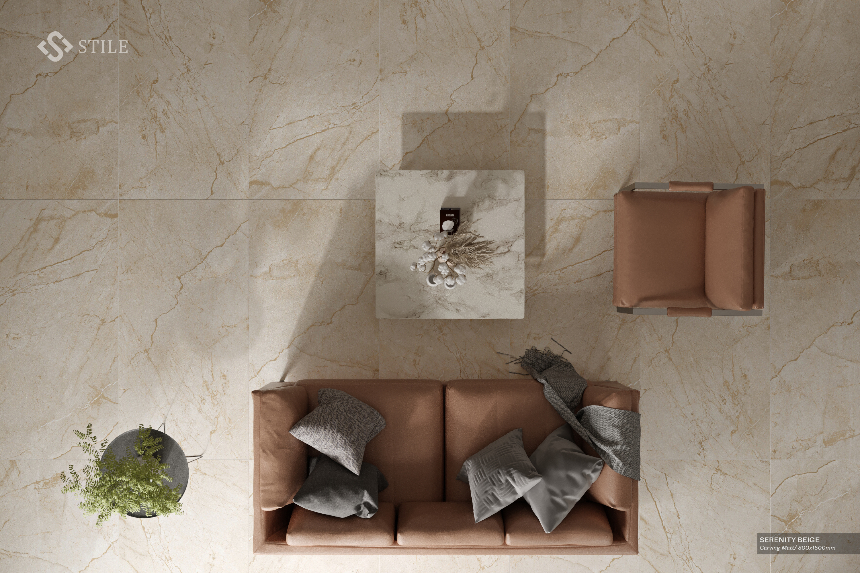 SERENITY BEIGE GRANDE - CARVING MATT 0816