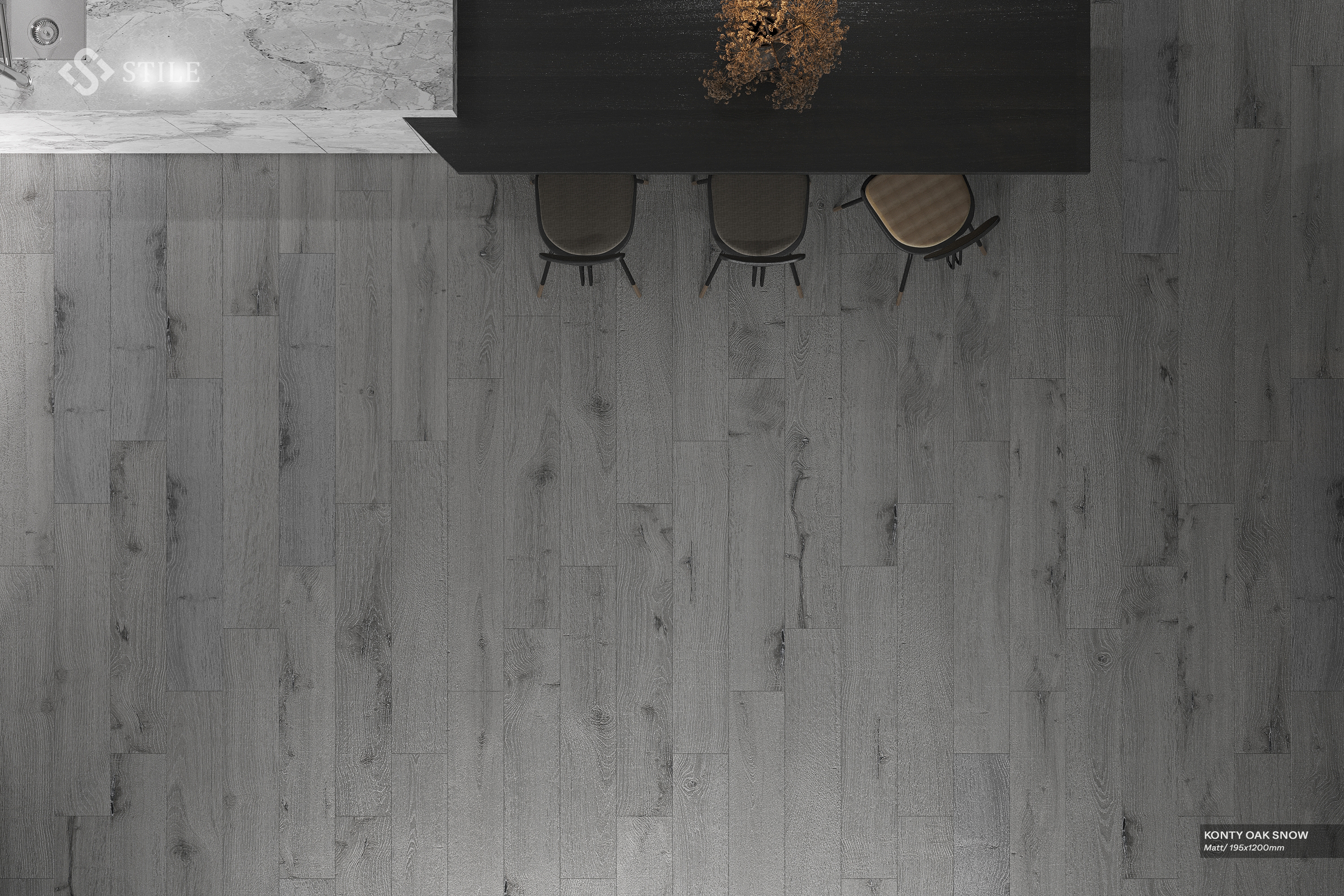 KNOTY OAK SNOW - MATT 0112