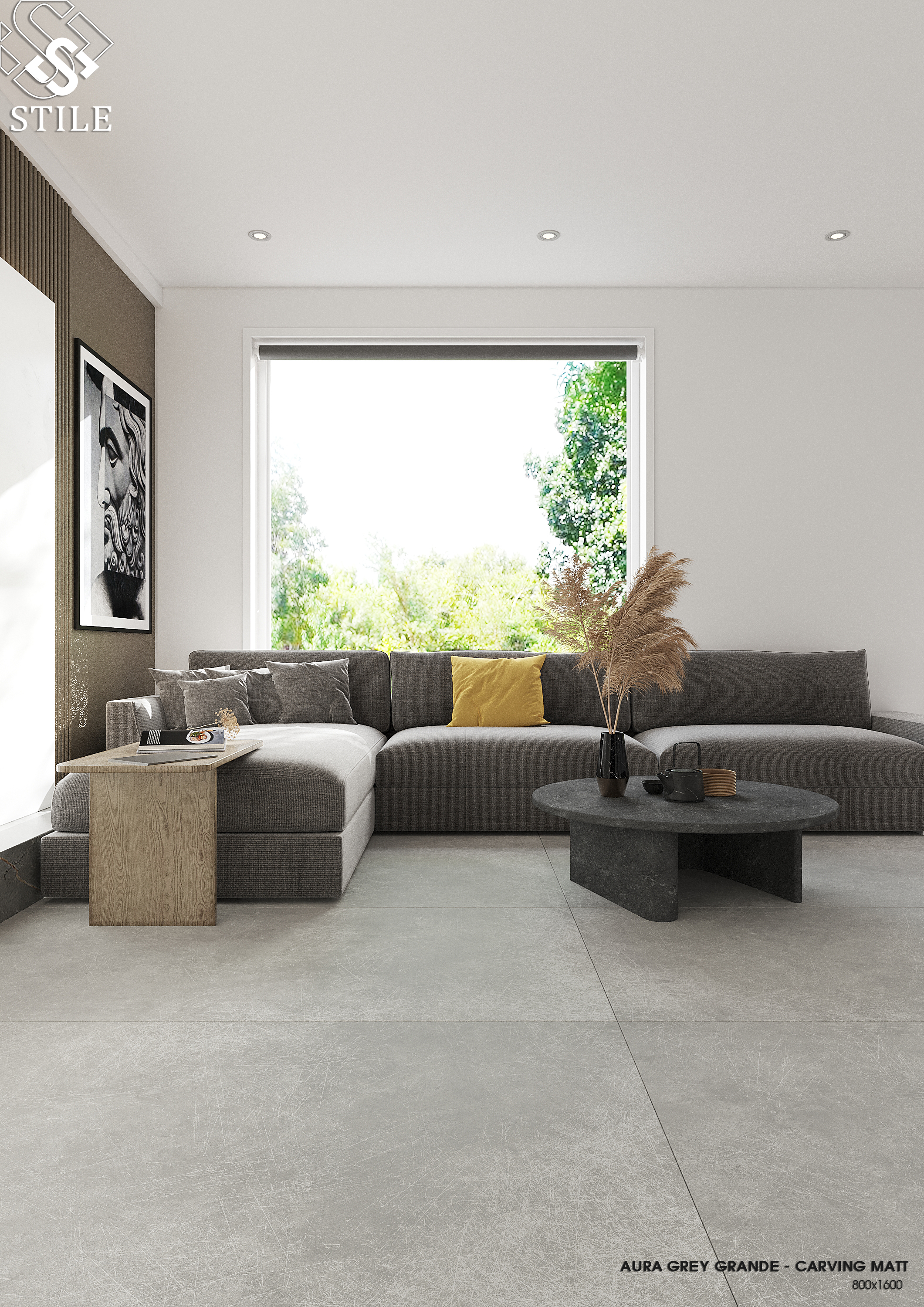 AURA GREY GRANDE - CARVING MATT 0816