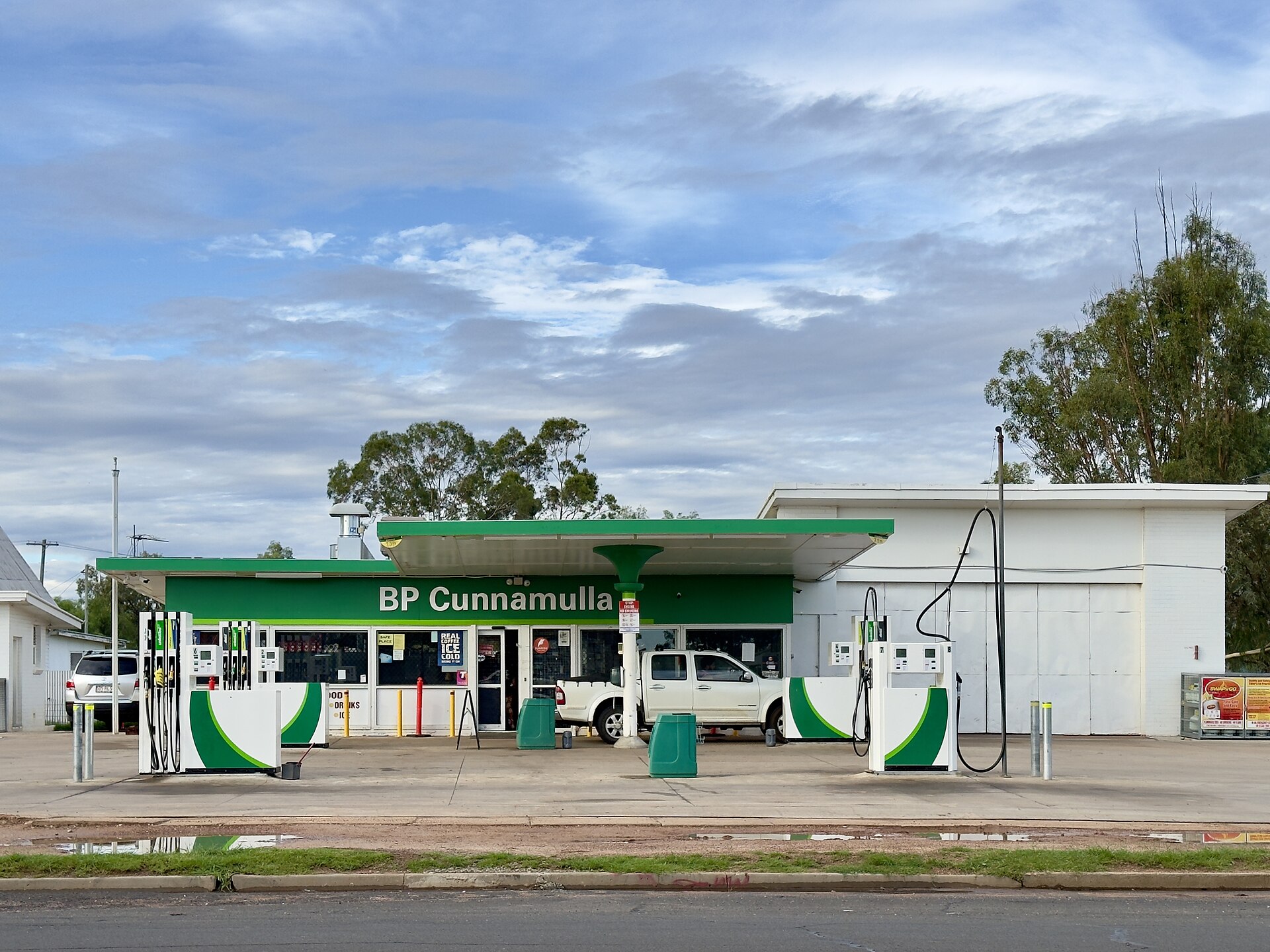 BP-branded petrol station in Cunnamulla, Queensland.