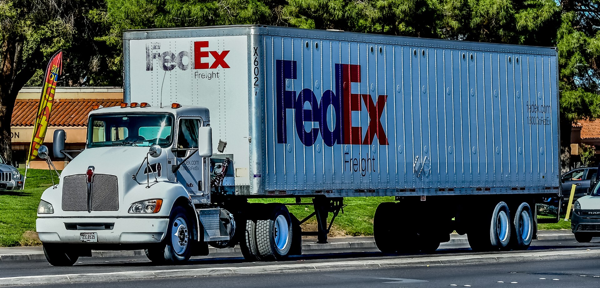 FedEx Freight branded truck in Las Vegas in an archive photograph
