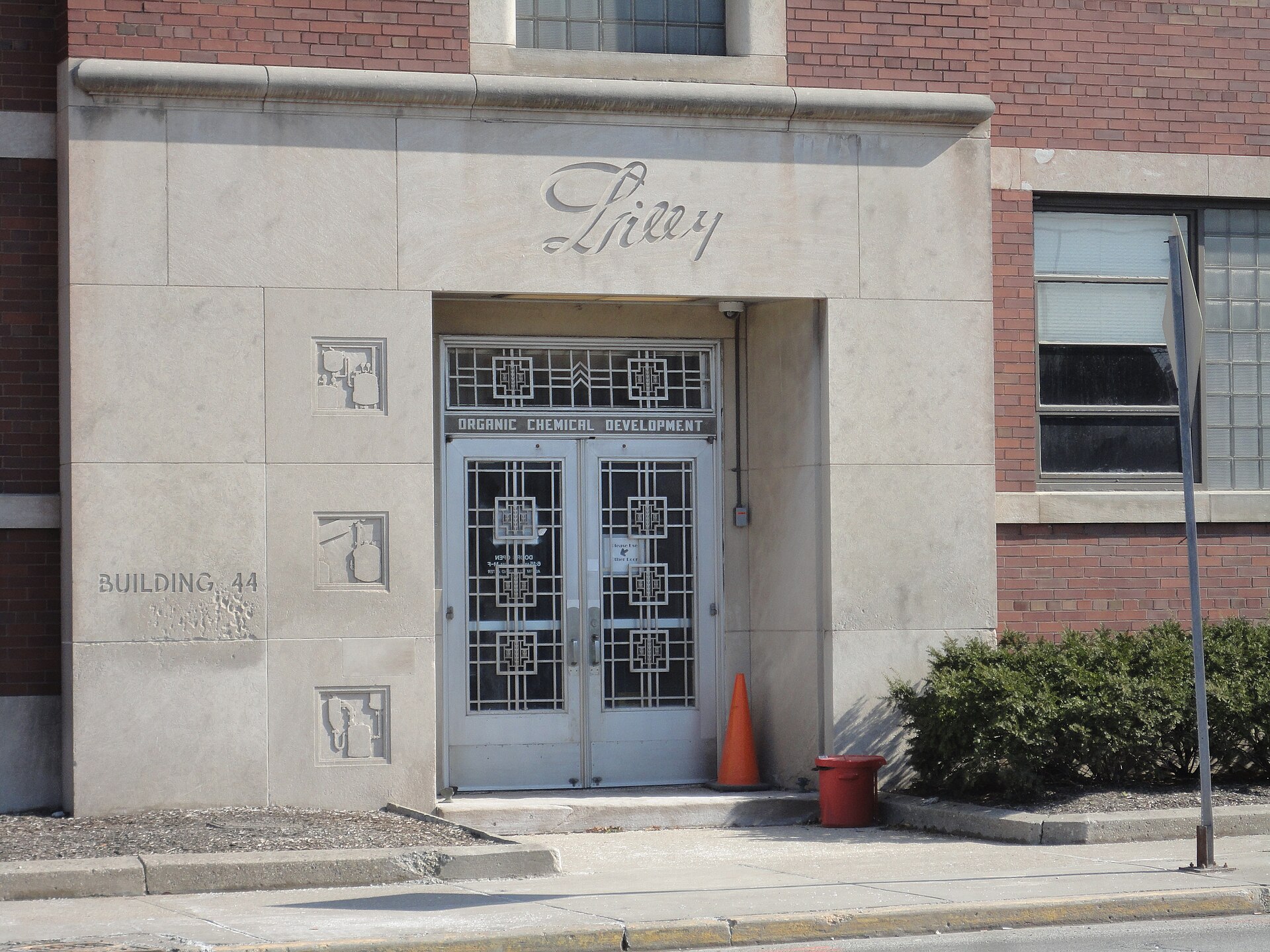 Exterior of Eli Lilly corporate headquarters in Indianapolis