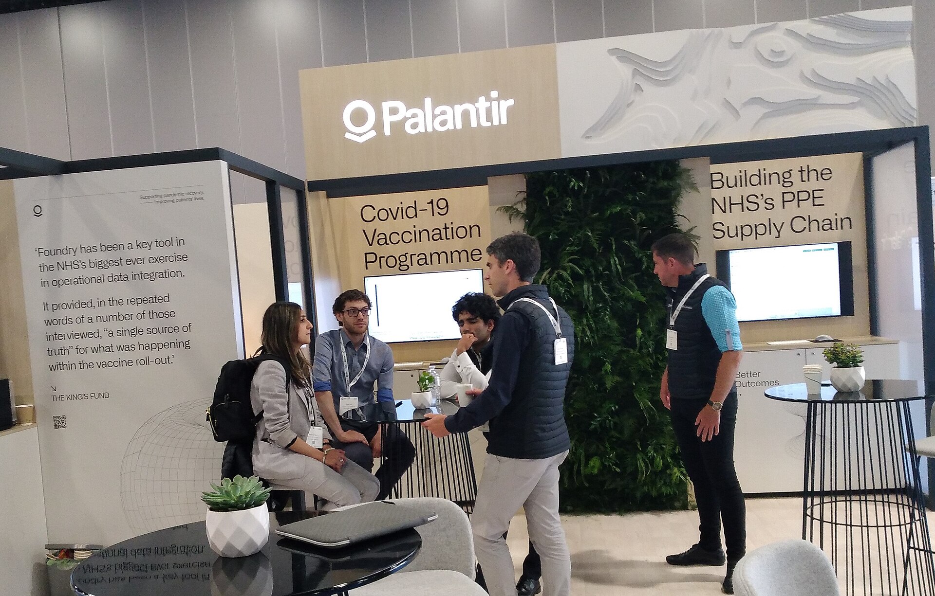 Palantir-branded stand at the NHS Confederation conference in 2022