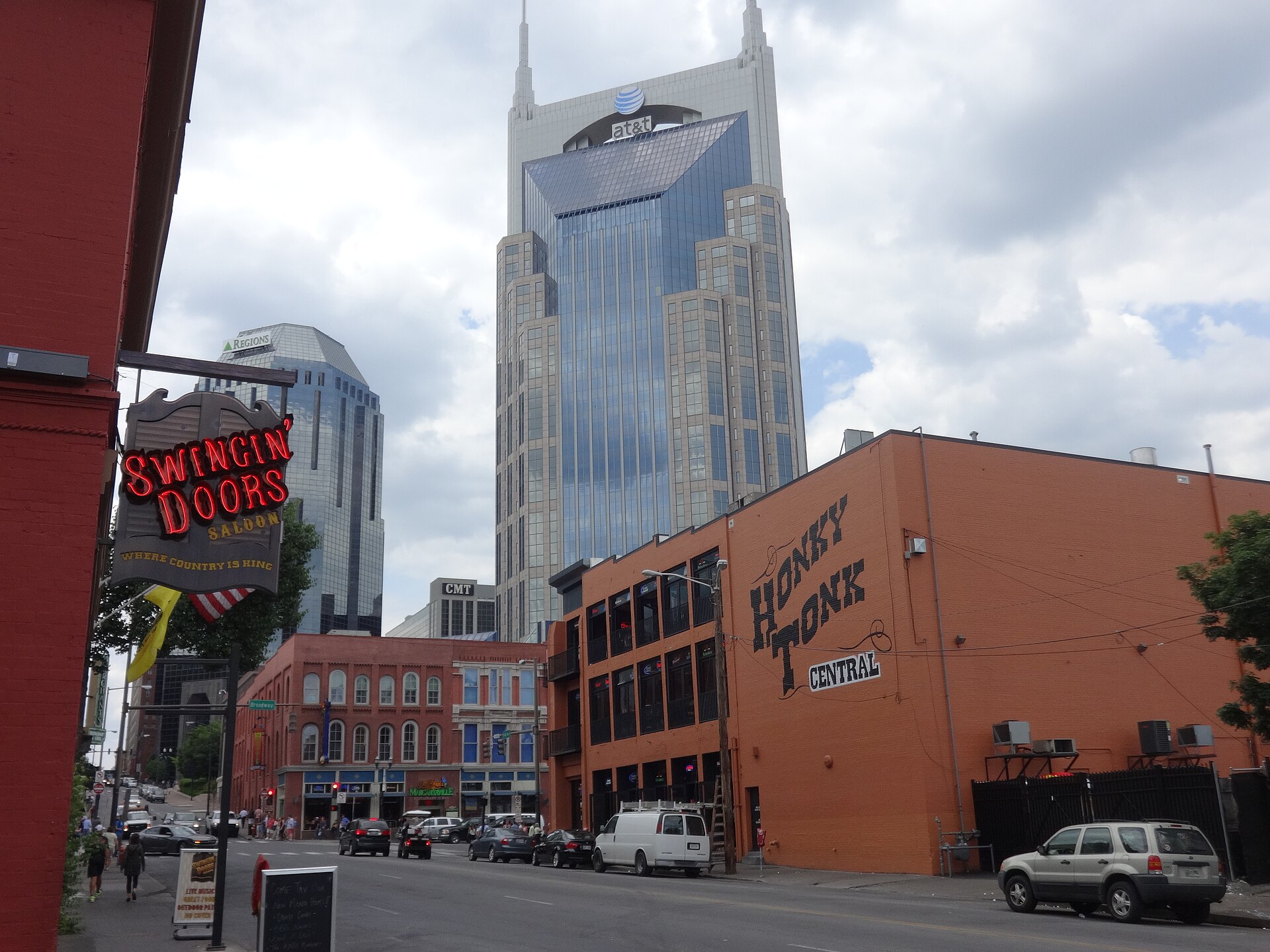 The twin-spired AT&T Building in Nashville
