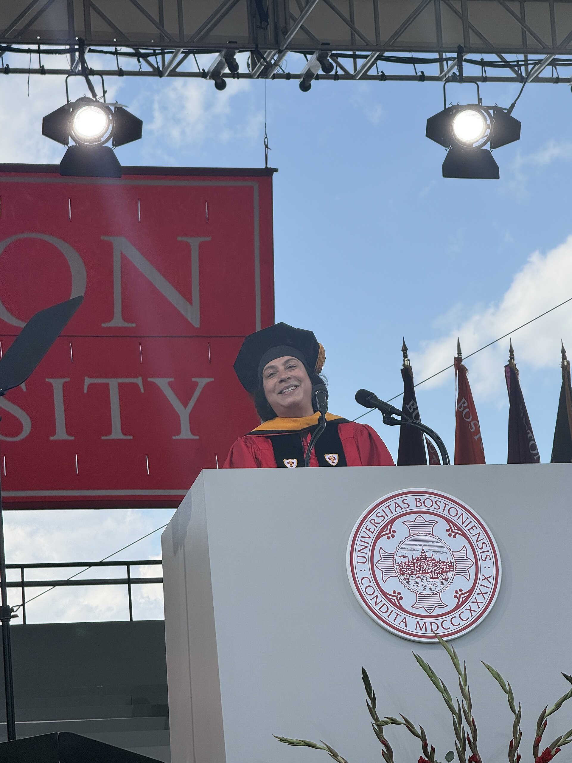 Vertex CEO Reshma Kewalramani at Boston University graduation in May 2026
