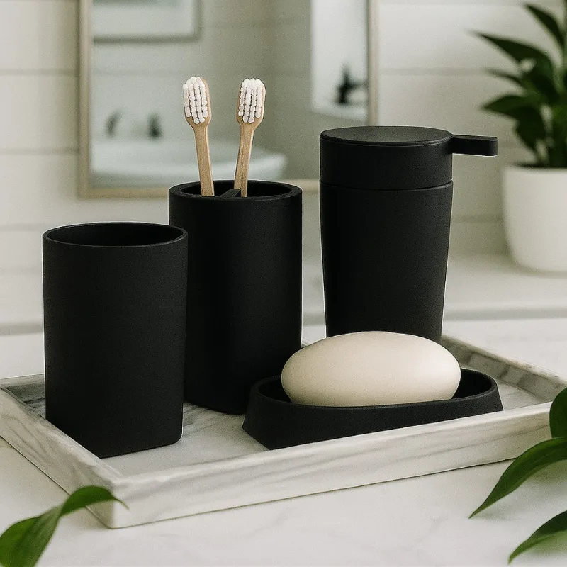 Set de Baño 4 piezas – Negro