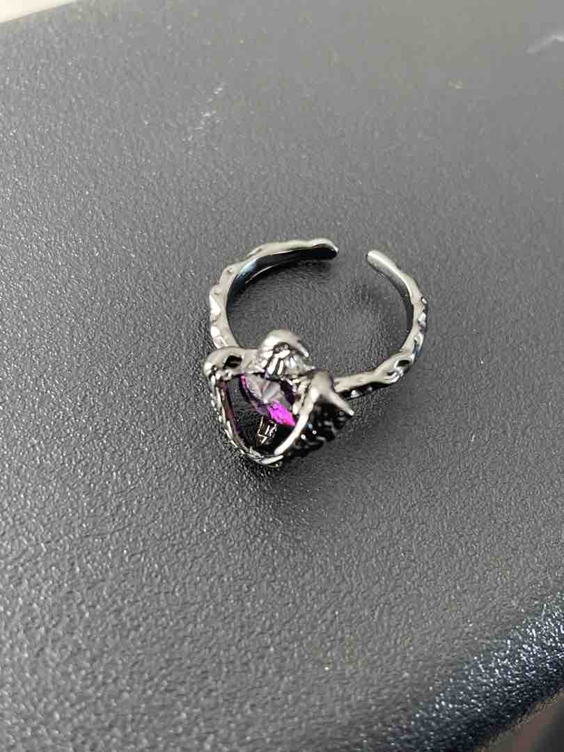 Mor taşlı şık yüzük 💜 - fotoğraf 3