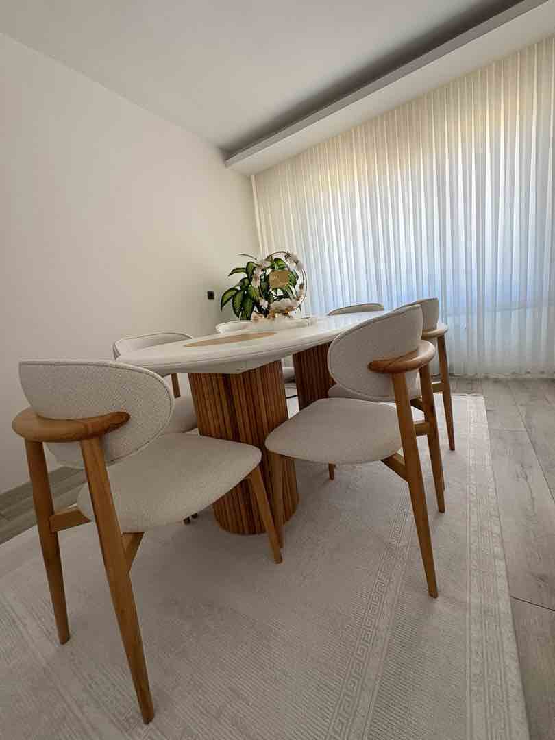 İnegöl Mobilya 6 Kişilik Açılır Yemek Masası + 6 Kollu Sandalye | Hatasız - fotoğraf 3