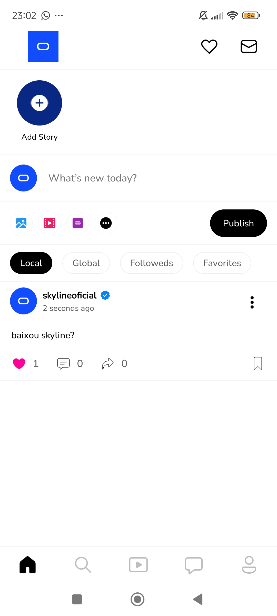 skyline - compartilha nosso feed  — Screenshot 5