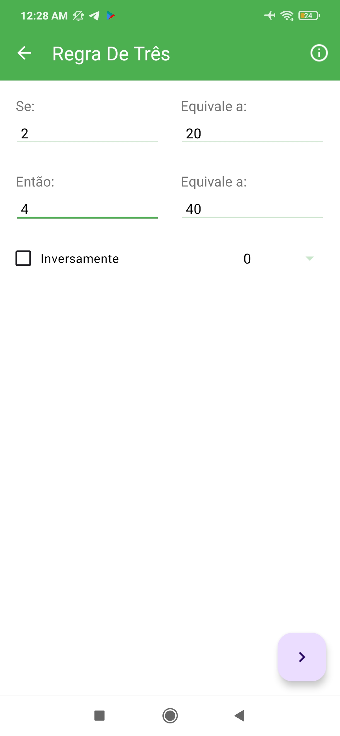 Regra de três — Screenshot 3