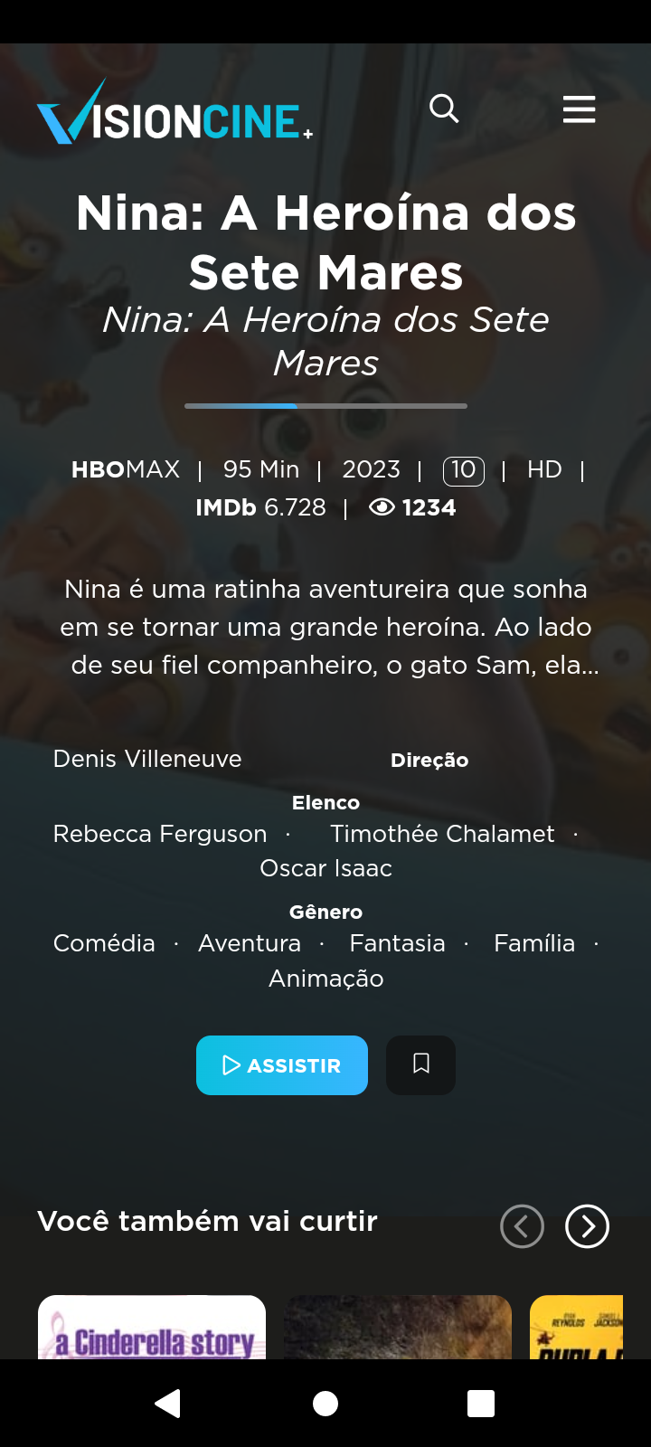 VisionCine App — Screenshot 2