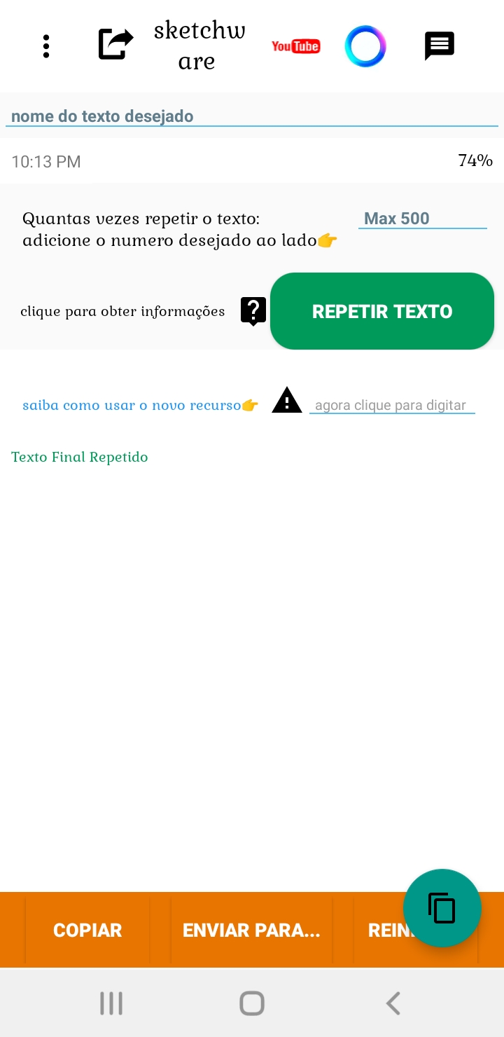 Repetir texto👻 v1.0 APK Mod Desbloqueado  — Screenshot 2