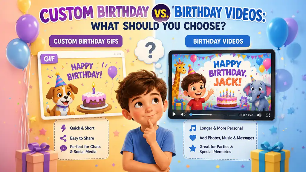 Custom Birthday GIFs vs. Birthday Videos: What Should You Choose?