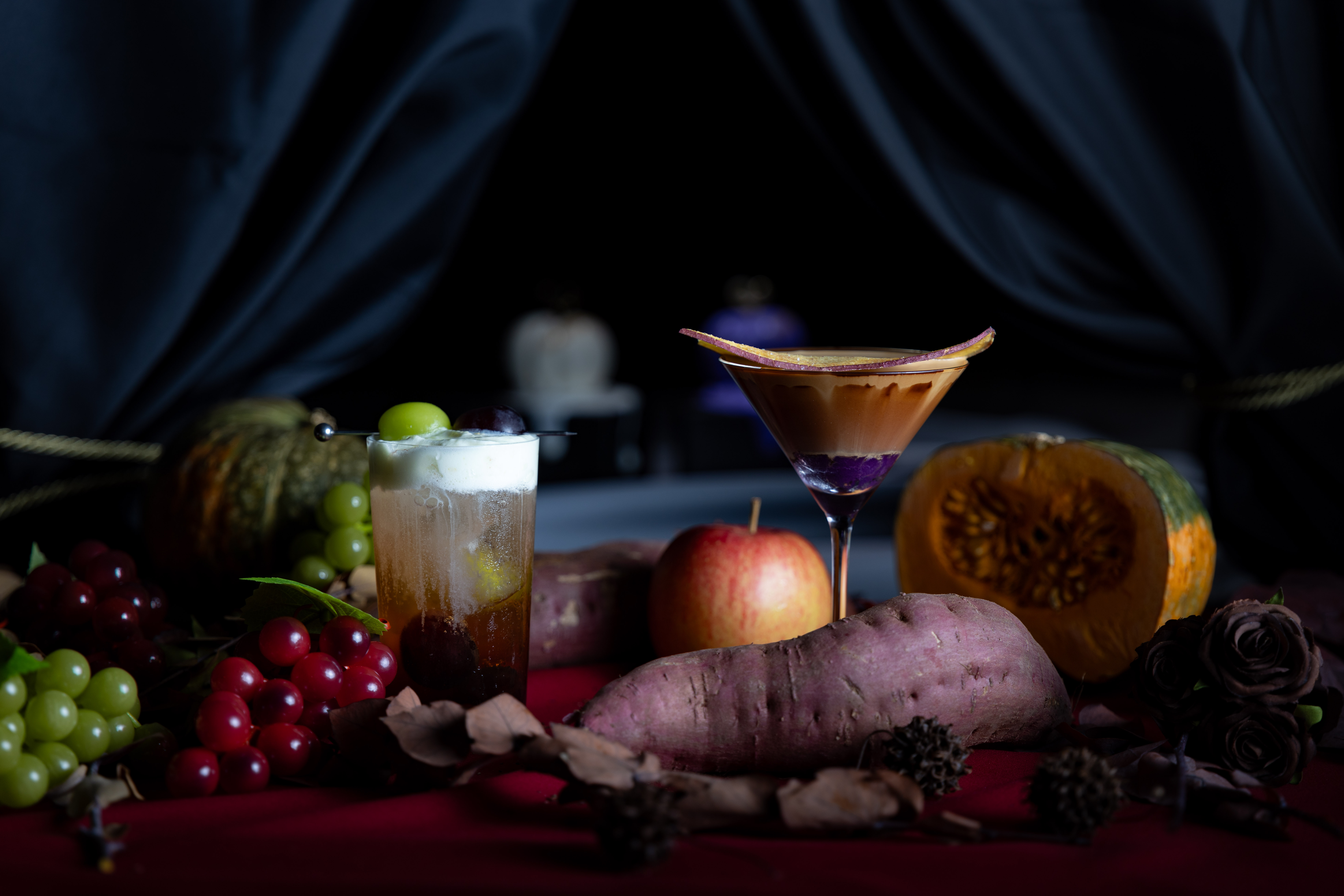 秋の実りをグラスに閉じ込めた、限定カクテル