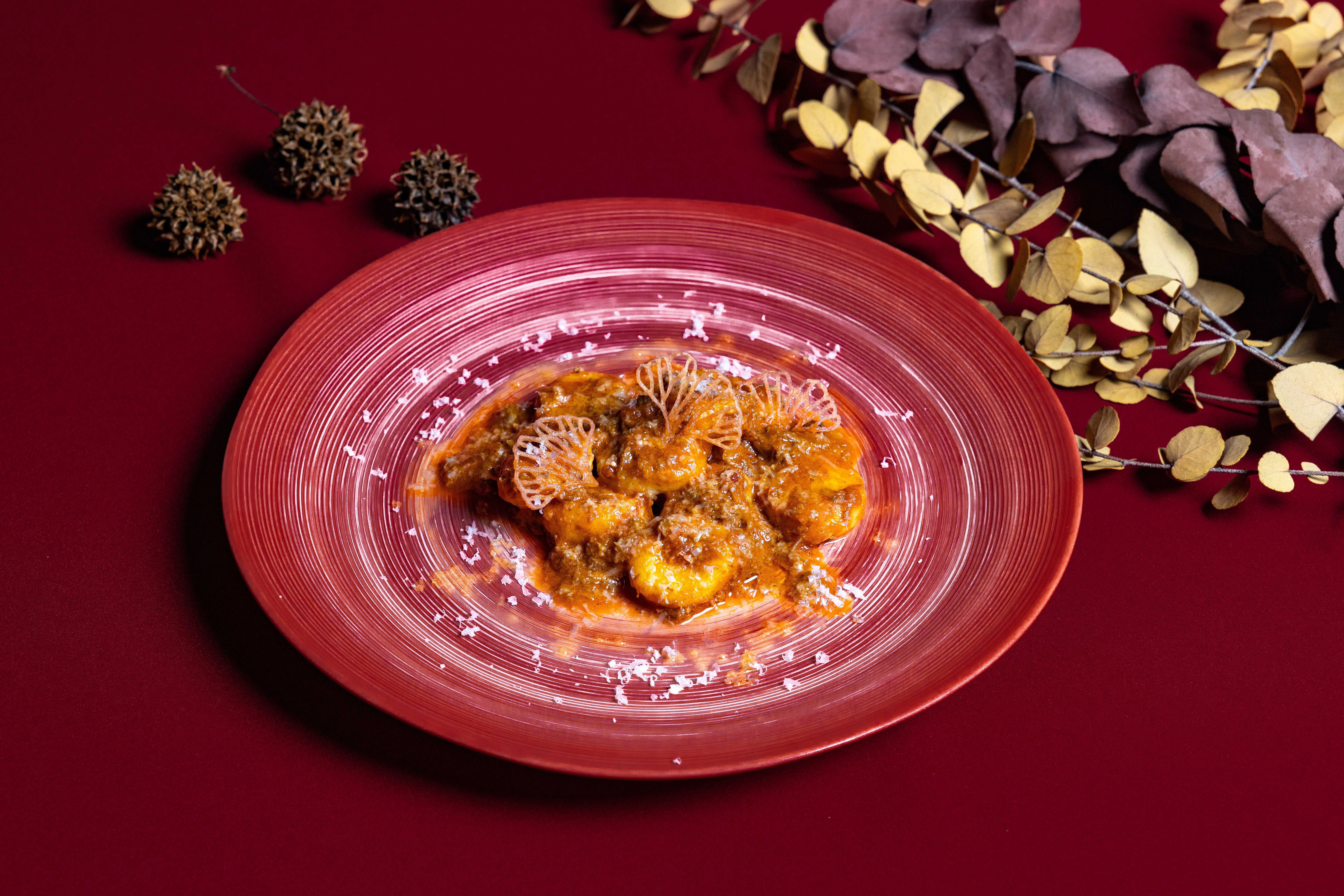 秋を感じる自家製ニョッキのボロネーゼ